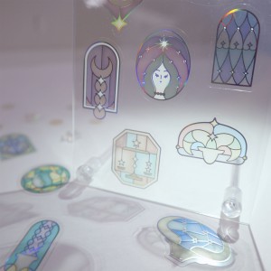 キラキラクリアフレークシール商品画像