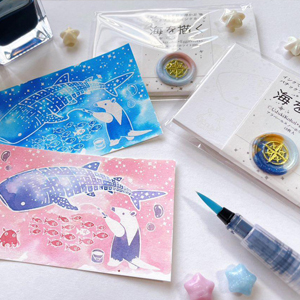 【文具女子博限定】卯月小春さん特製バチプリカード「海を描く」商品画像