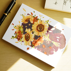 アートノートブック「猫又と向日葵」商品画像