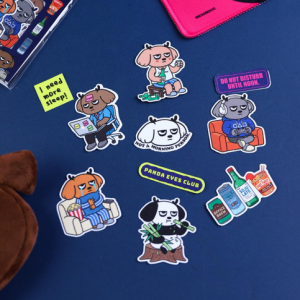 Panda Eyes Club Sticker Set画像