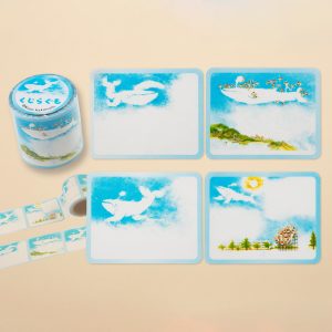 「くじらぐも」「はなのみち」ロールふせん画像