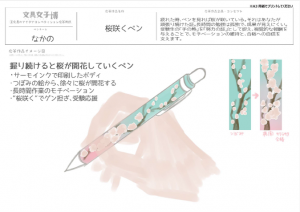 桜咲くペン画像